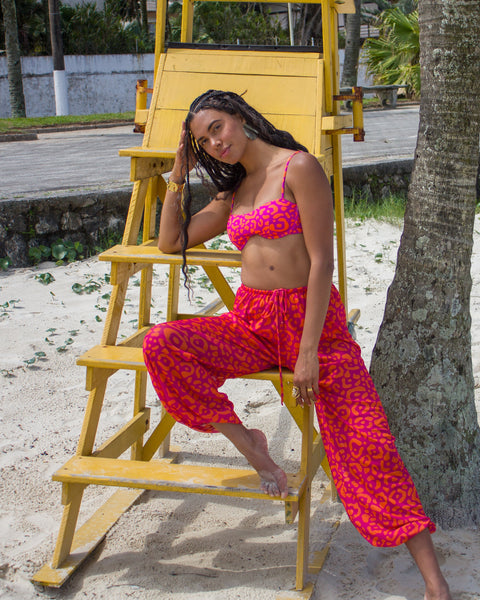 Pantalon Jasmine Fuxia Animal print