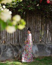 Cargar imagen en el visor de la galería, Vestido Sofia Celeste flores
